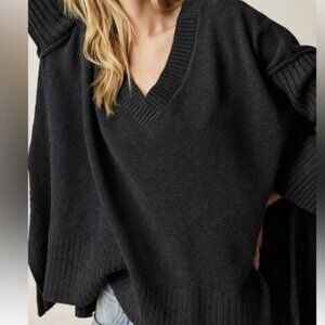 Free People | Orion A Line Tunic Sweater Gray Slouchy Size Small